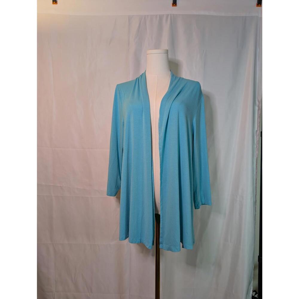 Charter Club Women's Light Blue Rayon & Spandex Cardigan Size 0X